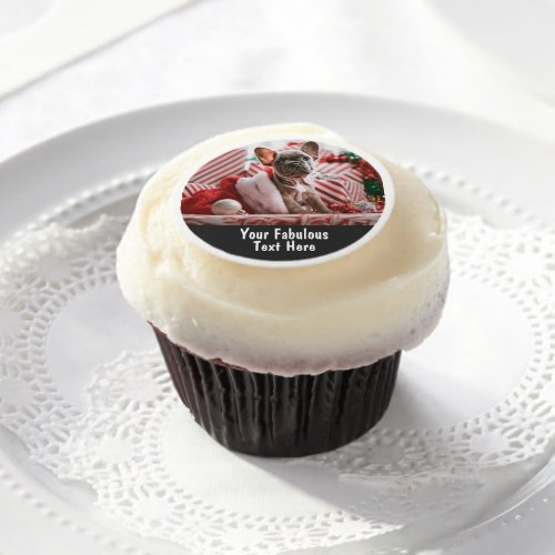 Personalized photo and text Cupcake Toppers Edible Frosting Rounds
