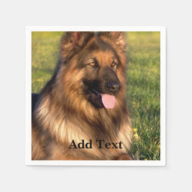 Personalized Photo and Text Custom Napkins (Front)