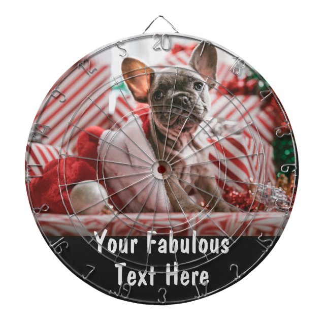 Personalized Photo and Text Dart Board (Front)