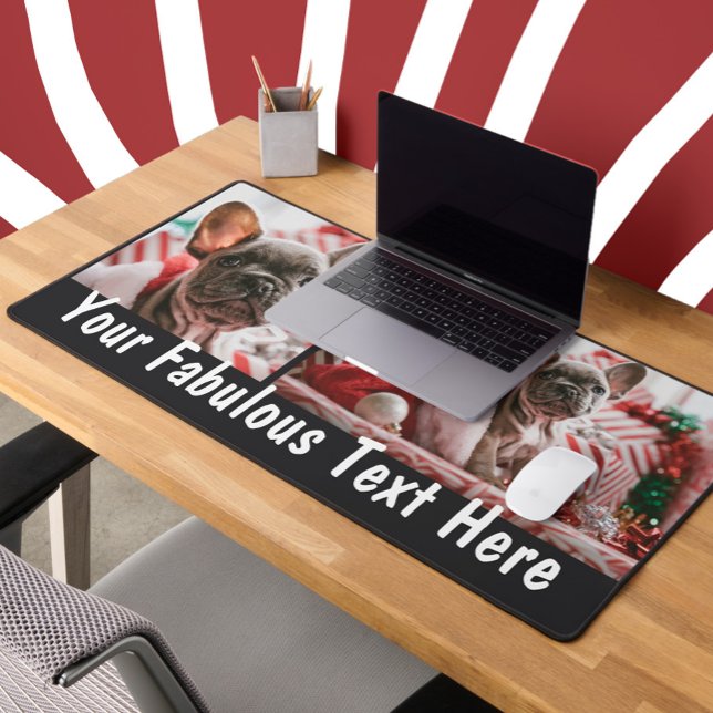 Personalized Photo and Text Desk Mat (Creator Uploaded)