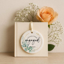 Personalized Photo and Text Engaged 