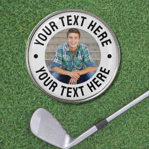 Personalized Photo And Text Golf Ball Marker