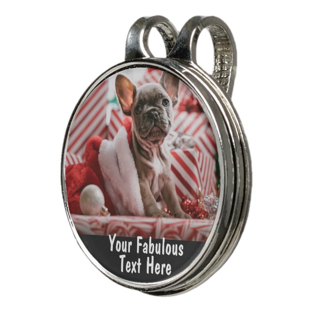 Personalized photo and text golf hat clip (3/4)