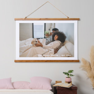 Personalized Photo and Text Hanging Tapestry