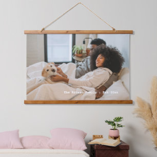 Personalized Photo and Text Hanging Tapestry