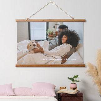 Personalized Photo and Text Hanging Tapestry