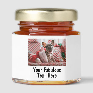 Personalized Photo and Text Honey Jar Favors