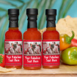 Personalized Photo and Text Hot Sauces<br><div class="desc">Personalized Repeating Photo and Text Hot Sauces</div>