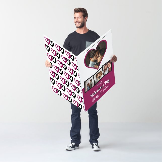 Personalized Photo and Text Huge Valentine's Day Card (In Situ)
