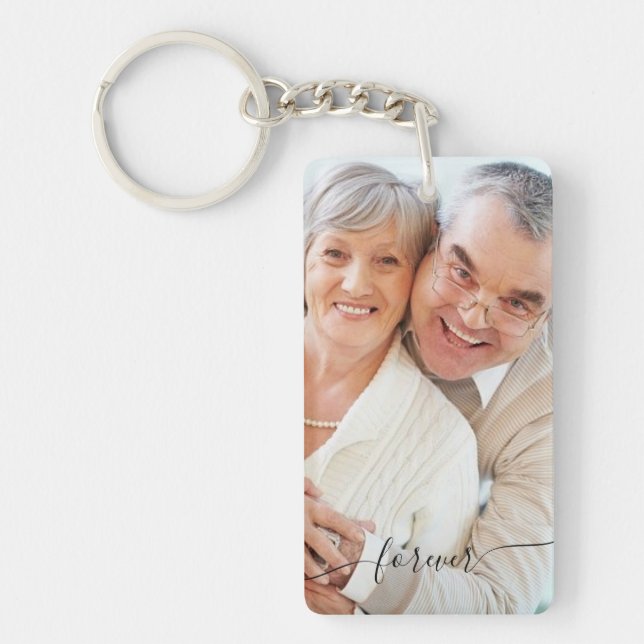 Personalized photo and text keychain (Front)