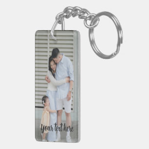 Personalized Photo and Text Keychain