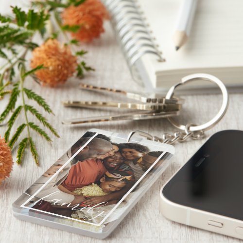 Personalized Photo and Text Keychain