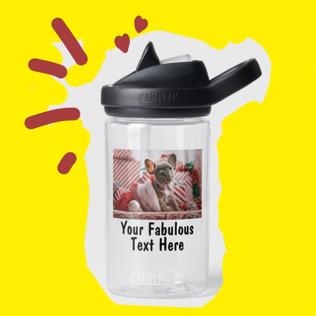 Personalized Photo and Text Kids Water Bottle (Creator Uploaded)