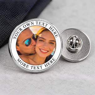 Personalized Photo and Text Lapel Pin