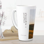 Personalized Photo and Text Latte Mug<br><div class="desc">Personalized Photo and Text - Photo keepsake latte mug - add your own photo and text - photo keepsake gifts</div>