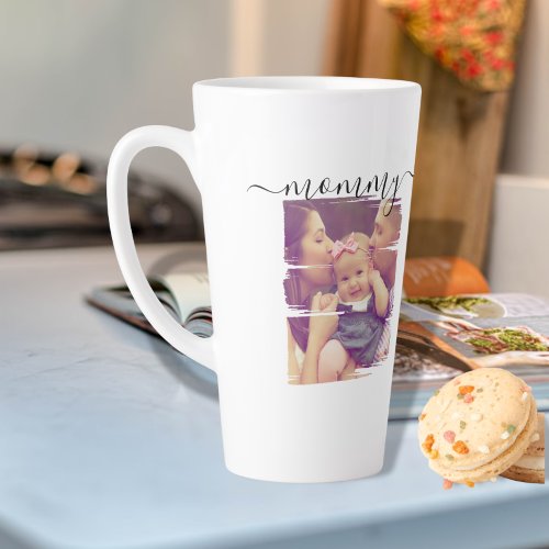 Personalized Photo and Text Latte Mug