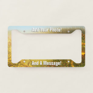 PERSONALIZED PHOTO and TEXT License Plate Frame