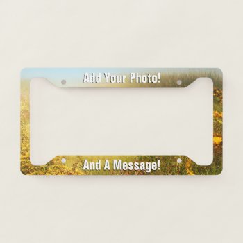 Personalized Photo And Text License Plate Frame by trendyteeshirts at Zazzle
