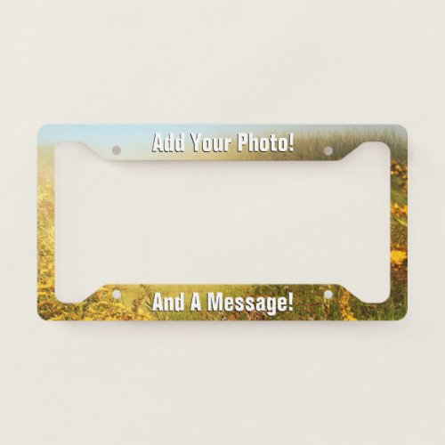 PERSONALIZED PHOTO and TEXT License Plate Frame