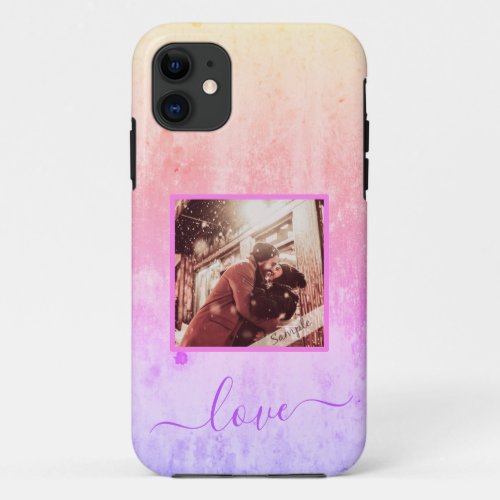 Personalized Photo and Text Love Friend Family iPhone 11 Case