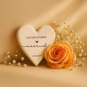 Personalized Photo and Text Married Ornament