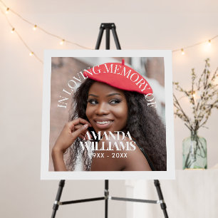 Personalized Photo and Text Memorial Elegant Foam Board