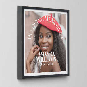 Personalized Photo and Text Memorial Simple Peel And Stick Photo Tile