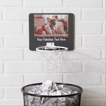 Personalized Photo And Text Mini Basketball Hoop by SleekMinimalDesign at Zazzle