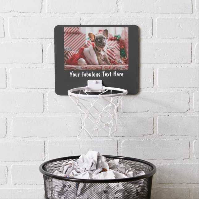 Personalized Photo and Text Mini Basketball Hoop (In Situ)