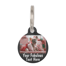Personalized Photo and Text Pet ID Tag