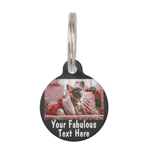 Personalized Photo and Text Pet ID Tag