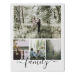 Personalized Photo and Text Photo Collage Family Faux Canvas Print Personalized Photo and Text Photo Collage Family Faux Canvas Print