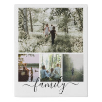 Personalized Photo and Text Photo Collage Family Faux Canvas Print Personalized Photo and Text Photo Collage Family Faux Canvas Print