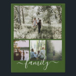 Personalized Photo and Text Photo Collage Family Faux Canvas Print<br><div class="desc">Make a Personalized family Photo keepsake wall art  - Faux Wrapped Canvas Print from Ricaso - add your own photos and text - photo collage keepsake gifts</div>