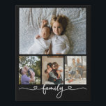 Personalized Photo and Text Photo Collage Family Faux Canvas Print<br><div class="desc">Make a Personalized family Photo keepsake wall art  - Faux Wrapped Canvas Print from Ricaso - add your own photographs - photo collage keepsake gifts</div>