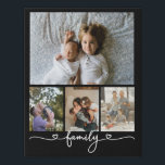 Personalized Photo and Text Photo Collage Family Faux Canvas Print<br><div class="desc">Make a Personalized family Photo keepsake wall art  - Faux Wrapped Canvas Print from Ricaso - add your own photographs - photo collage keepsake gifts</div>