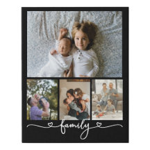 Personalized Photo and Text Photo Collage Family