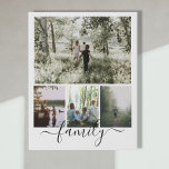 Personalized Photo and Text Photo Collage Family Faux Canvas Print<br><div class="desc">Make a Personalized family Photo keepsake wall art  - Faux Wrapped Canvas Print from Ricaso - add your own photos and text - photo collage keepsake gifts</div>