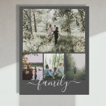 Personalized Photo and Text Photo Collage Family Faux Canvas Print<br><div class="desc">Make a Personalized family Photo keepsake wall art  - Faux Wrapped Canvas Print from Ricaso - add your own photos and text - photo collage keepsake gifts</div>