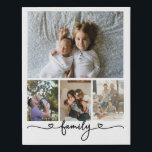 Personalized Photo and Text Photo Collage Family Faux Canvas Print<br><div class="desc">Make a Personalized family Photo keepsake wall art  - Faux Wrapped Canvas Print from Ricaso - add your own photographs - photo collage keepsake gifts</div>