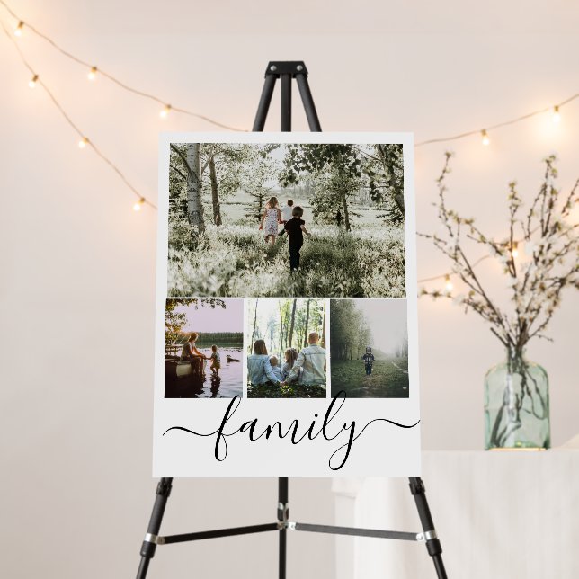Personalized Photo and Text Photo Collage Family Foam Board (In Situ (Stand))