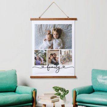 Personalized Photo And Text Photo Collage Family Hanging Tapestry by Ricaso at Zazzle
