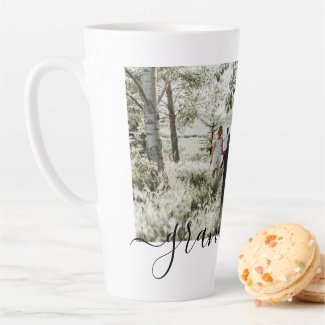 Personalized Photo and Text Photo Collage Family Latte Mug