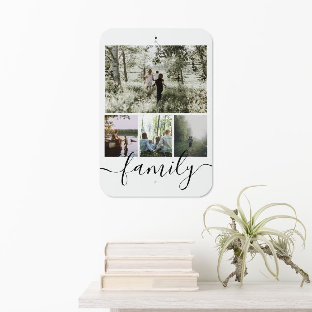 Personalized Photo and Text Photo Collage Family Metal Sign (In Situ(Wall))