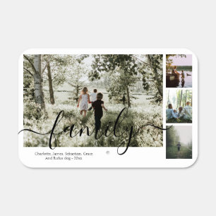 Personalized Photo and Text Photo Collage Family Metal Sign