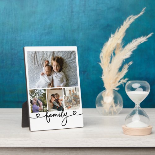 Personalized Photo and Text Photo Collage Family Plaque