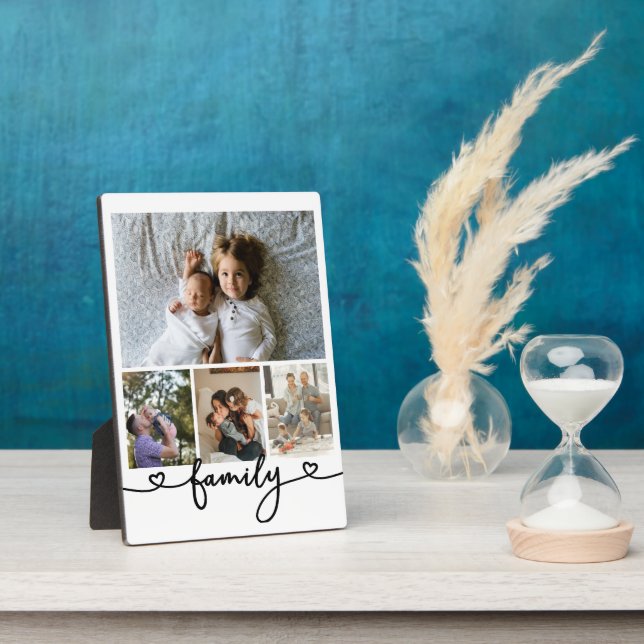 Personalized Photo and Text Photo Collage Family Plaque (Side)