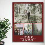 Personalized Photo and Text Photo Collage Faux Canvas Print<br><div class="desc">Make a Personalized Photo keepsake wall art  - Faux Wrapped Canvas Print from Ricaso - add your own photos and text - photo collage keepsake gifts</div>