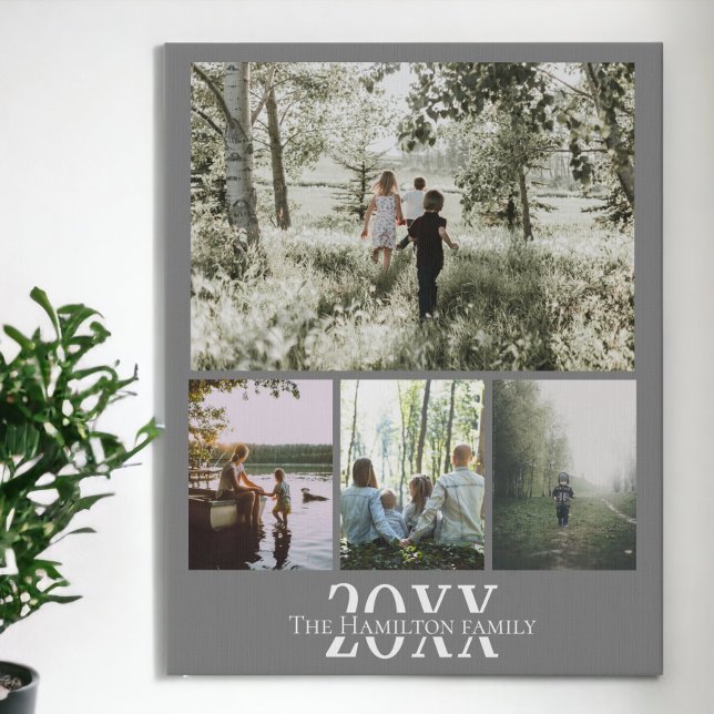 Personalized Photo and Text Photo Collage Faux Canvas Print (Personalized Photo and Text Photo Collage Faux Canvas Print from Ricaso. great photo gift ideas)