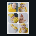 Personalized Photo and Text Photo Collage  Faux Canvas Print<br><div class="desc">Make a Personalized family Photo keepsake wall art  - Faux Wrapped Canvas Print from Ricaso - add your own photographs - photo collage keepsake gifts</div>